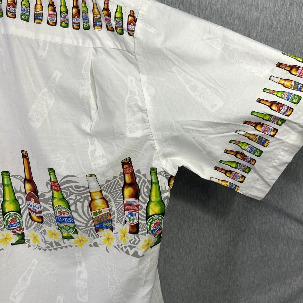 Pacific Legend Shirt Beer Bottles Tropical Hawaiian Hawaii Made Button Up-XXXL - Picture 11 of 16